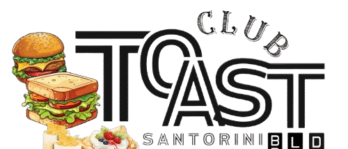 Toast Club in Santorini Best Souvlaki Pita Gyros Pizza in Fira Town Santorini island