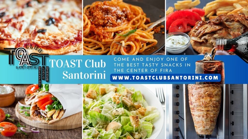 Home Toast Club Santorini best gyros, pasta and pizza in fira