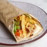 arabic pita with meat of your choice.